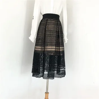 

2020 Spring and Autumn Women Lace Skirt Solid Color Wild Casual Ladies Skirts Fashion Fashion Korean Style Skirts Female