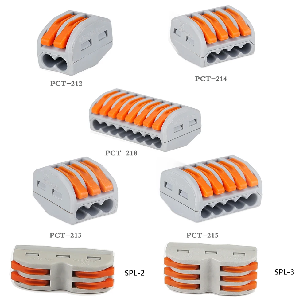 

5pcs 2pin 3pin 4pin 5pin 8pin led Connector Conductor Terminal Block led downlight connector Universal Compact Wire