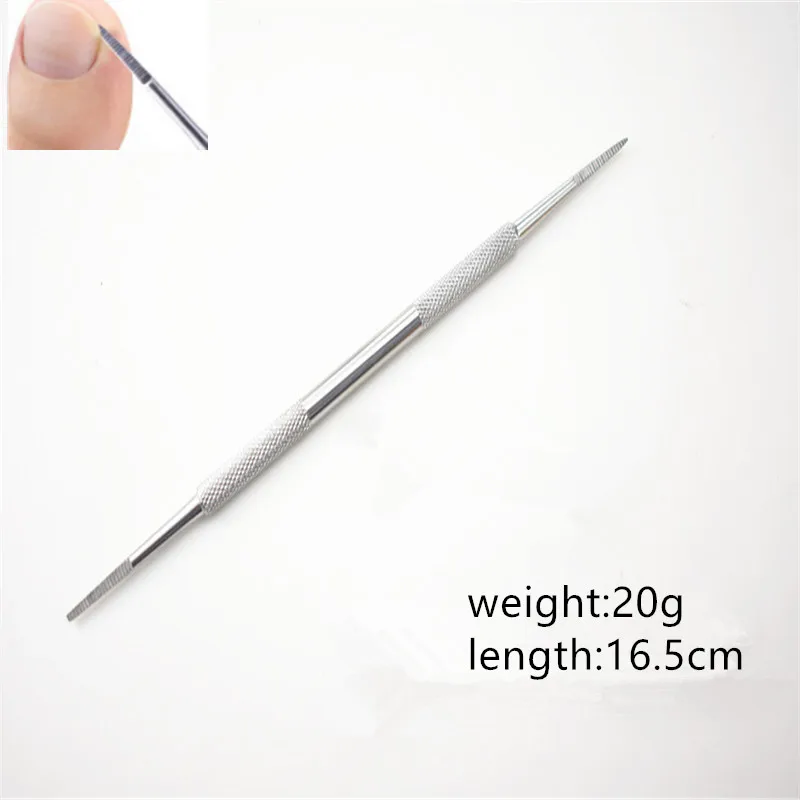 

1PCS Stainless Toe Nail File Double Ended Pedicure File Satin Edge Ingrown Toe Nail Lifter Personal Health Foot Care Tool