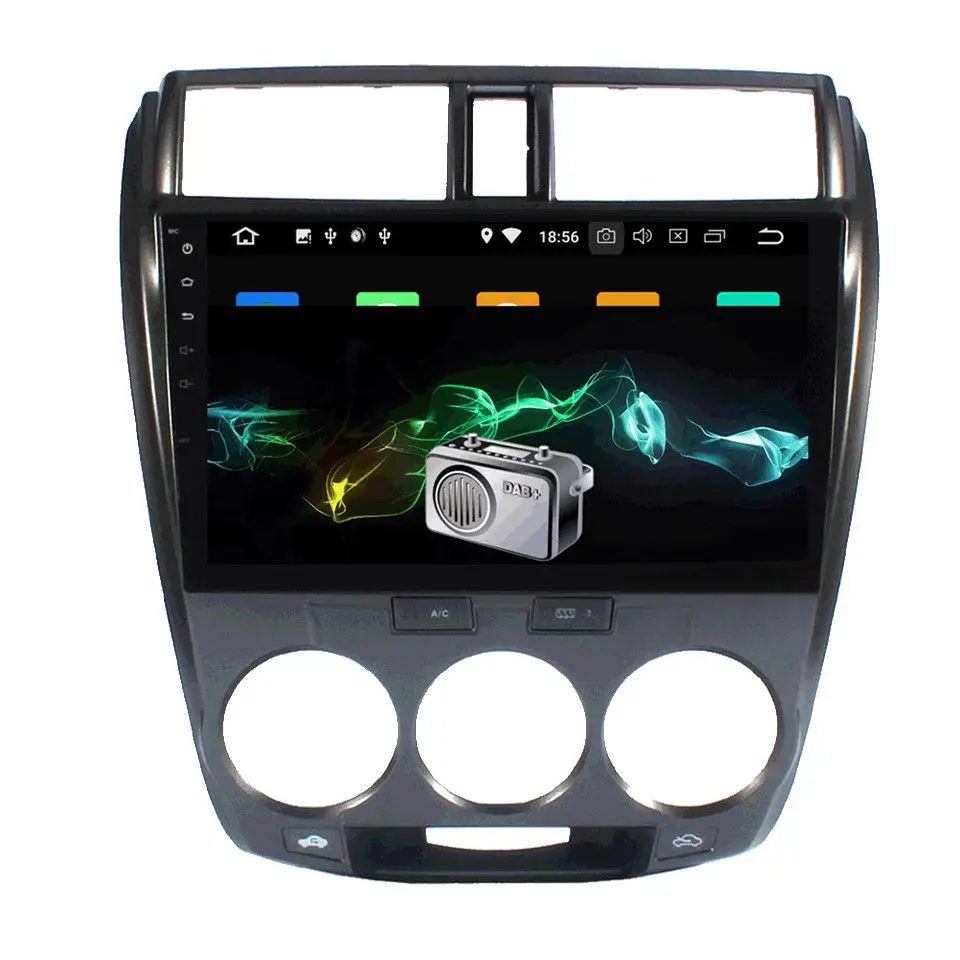 

Car Multimedia Player Android 7.1 For Honda City Stereo Bluetooth Car Radio 8 core Auto Radio parktronic 2 Din Navigation GPS