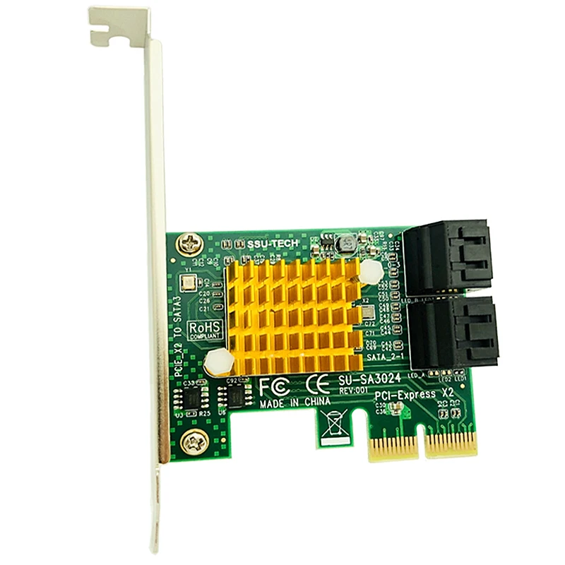 Карта SATA 4 порта SATA3.0 6 Гбит/с адаптер PCI Express PCI-E e SATA3 контроллер низкий кронштейн