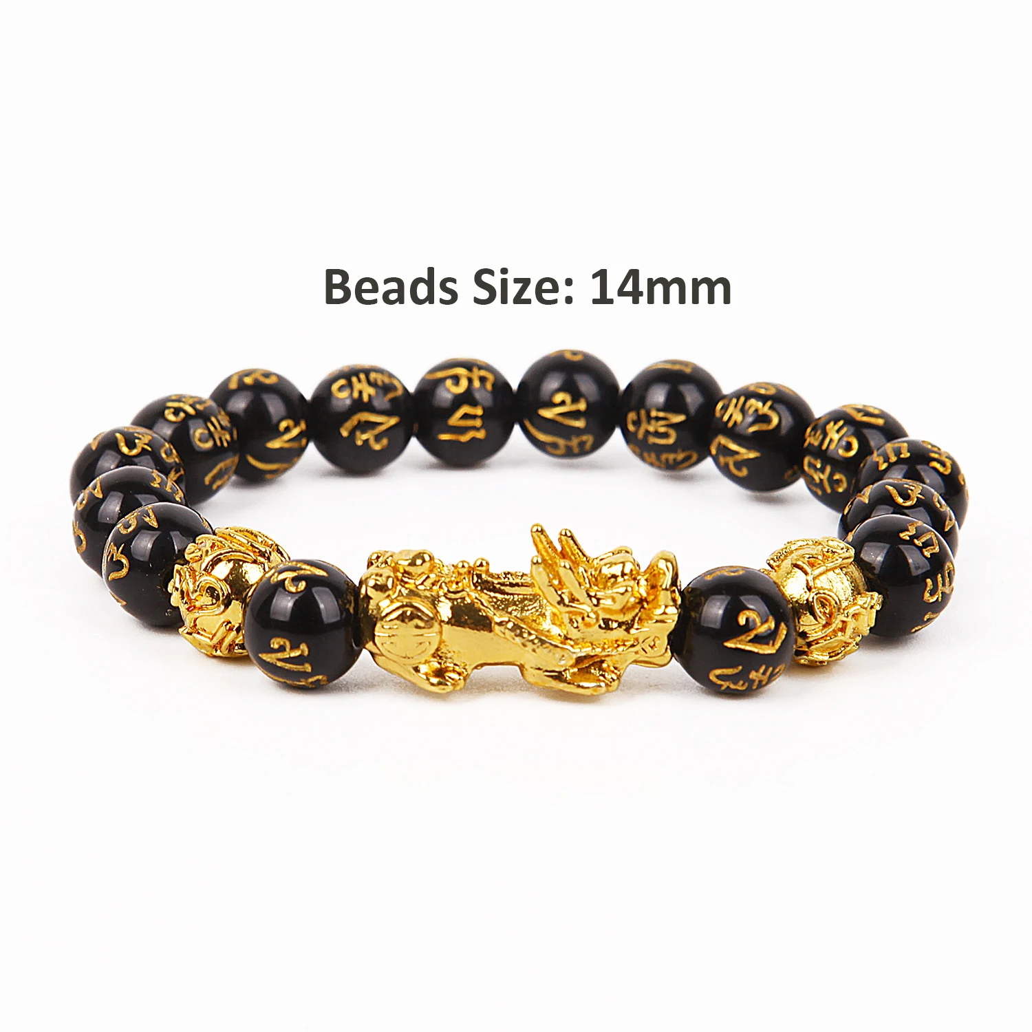 Feng Shui Pixiu Black Obsidian Bracelet/necklace | SHEIN Malaysia