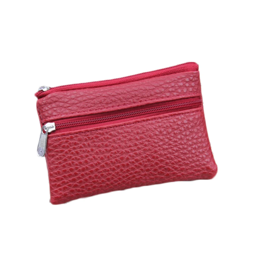 Fashion Leather Women Coin Purse Small Wallet Change Coin Pouch Mini Zipper Money Clip Bags