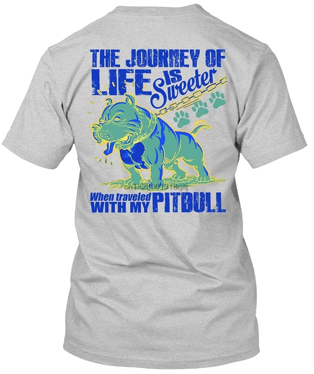 The Journey of Life is Sweeter T Shirt I Love Pitbull | Мужская одежда
