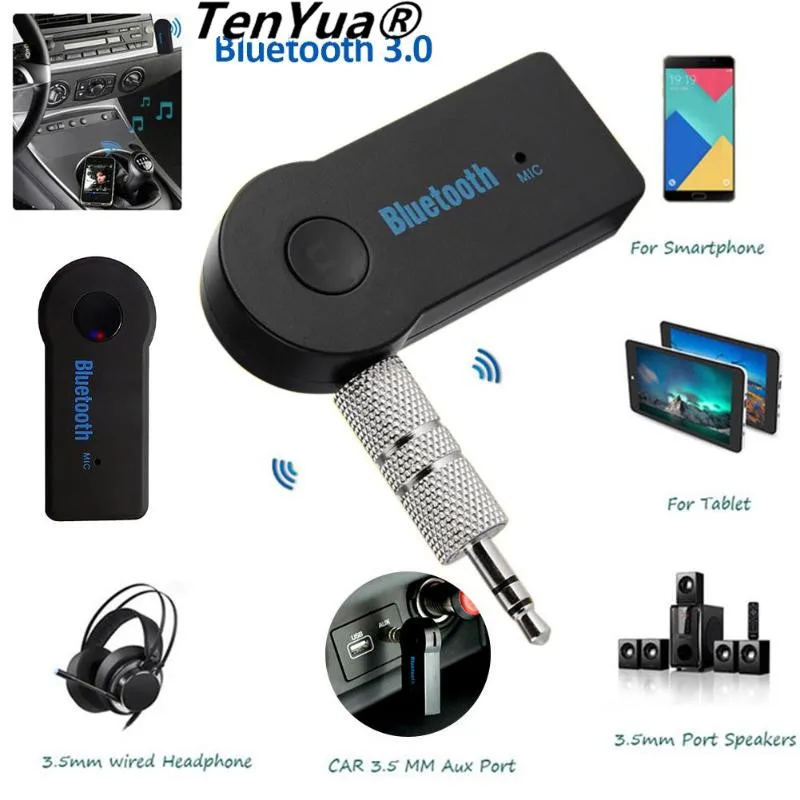 Wireless Bluetooth Audio Music Receiver 3.5mm Adapter Handsfree Car AUX Speaker