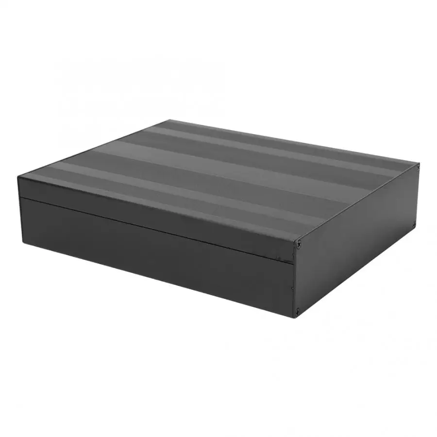 Geëxtrudeerde aluminium behuizing project PCB Instrument Box behuizing elektronische koelbehuizing DIY zwart aluminium 50 × 25 × 25 mm