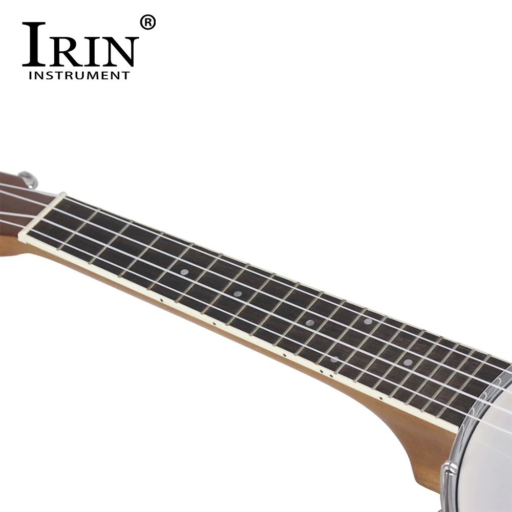 IRIN 4-saitige Banjo-Ukulele, Konzert, Banjo, Ahornhals, Palisander-Griffbrett, Banjo, professionelles Musikinstrument mit Koffer – Detail 6