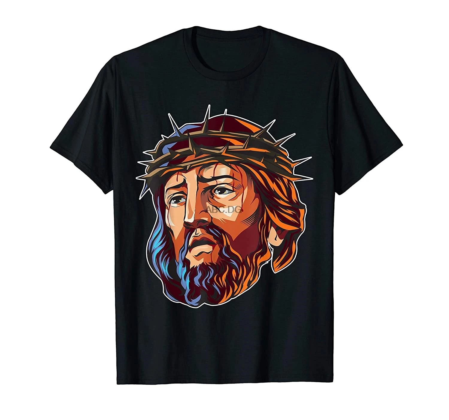 Jesus Christ Head Crown Thorns Faith Tattoo Portrait Gift T-Shirt |