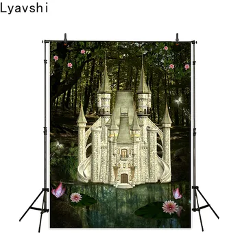 

Lyavshi background for photography mysterious castle dark forest fairy tale theme backdrop studio professional photocall