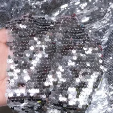 5 ярдов DHL блестящий серебряный цвет блесток ткань 5 мм для платья Одежда DIY ткань костюм материал праздник фон декорации