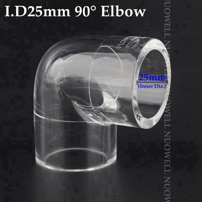 1pc Hi-Quality 20~32mm Thicken Transparent Clear Acrylic Pipe Connector Aquarium Fish Tank Plexiglass Tube Elbow Tee Joints