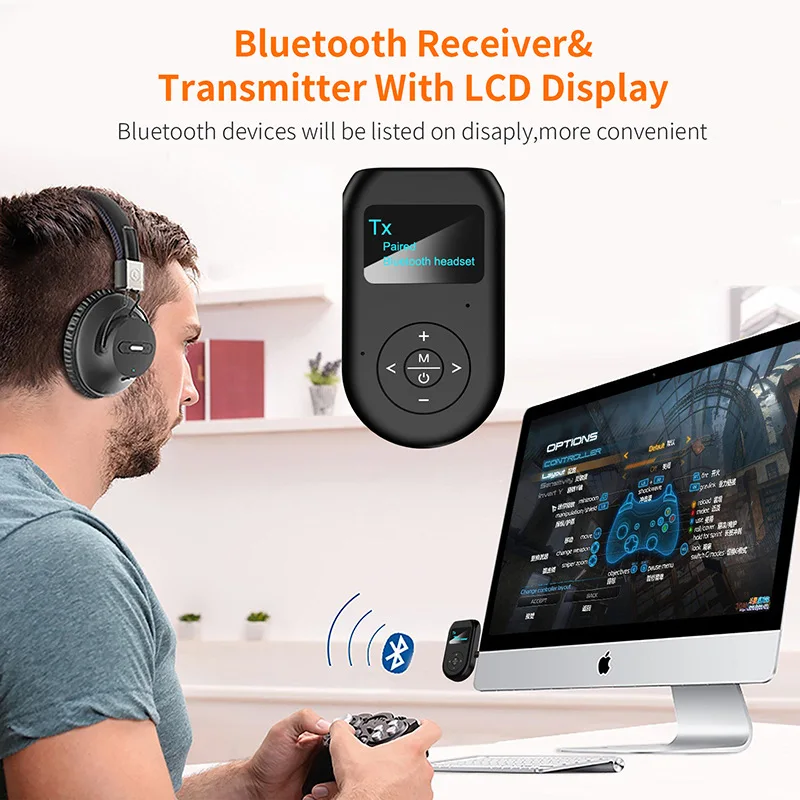 2 в 1 USB Bluetooth 5 0 аудио приемник Мини 3 мм Aux автомобильный беспроводной передатчик