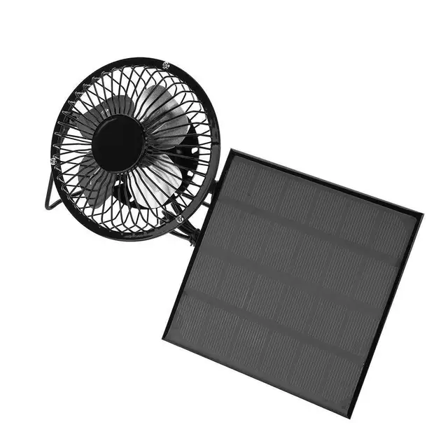 US $17.60 3W 6V Solar Panel Powered Mini Fan USB For Greenhouse Chickhouse Ventilator