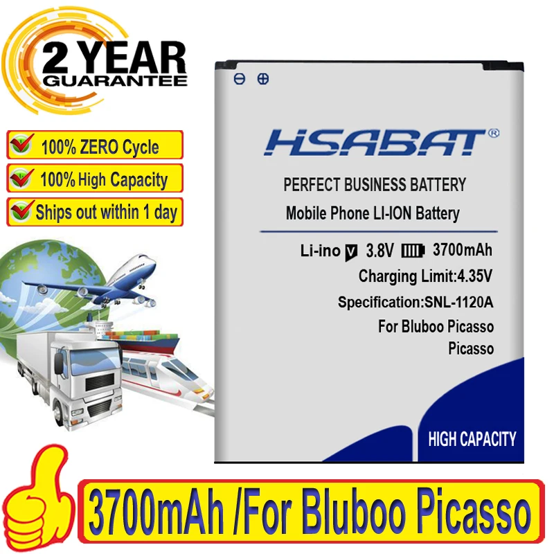 Топ-бренд 100% новый аккумулятор 3700 мАч для аккумуляторов Bluboo Picasso + Бесплатный gfit |