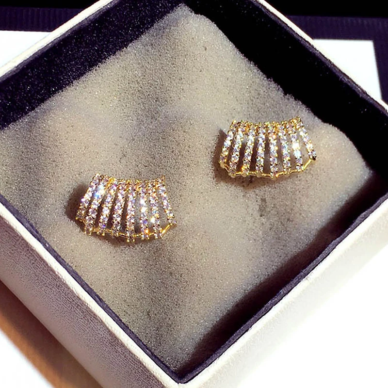 New Arrives Super Shine Micro Inlaid CZ Circle Earring for Women AAA Cubic Zirconia Luxurious Charm Stud Earrings Jewelry Gift - Image 3