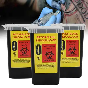 

3pcs Tattoo Waste Needle Storage Box Tattoo Blade Syringe Needle Trash Container Case Microblading Permanent Tattoo Accessories