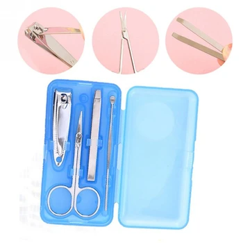 

4Pcs/Set New Manicure Nail Clippers Pedicure Set Portable Travel Hygiene Kit Stainless Steel Nail Cutter Tool Set