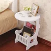 K-STAR European Mini Plastic Round Coffee Tea Table Home Simple Plastic Living Room Bedroom Storage Shelf Bedside Table White ► Photo 3/6