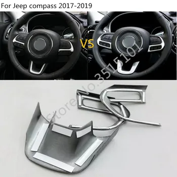 

Car Cover Styling Steering Wheel Interior Kit Switch Trim Lamp Frame 3pcs For Jeep Compass 2017 2018 2019 2020