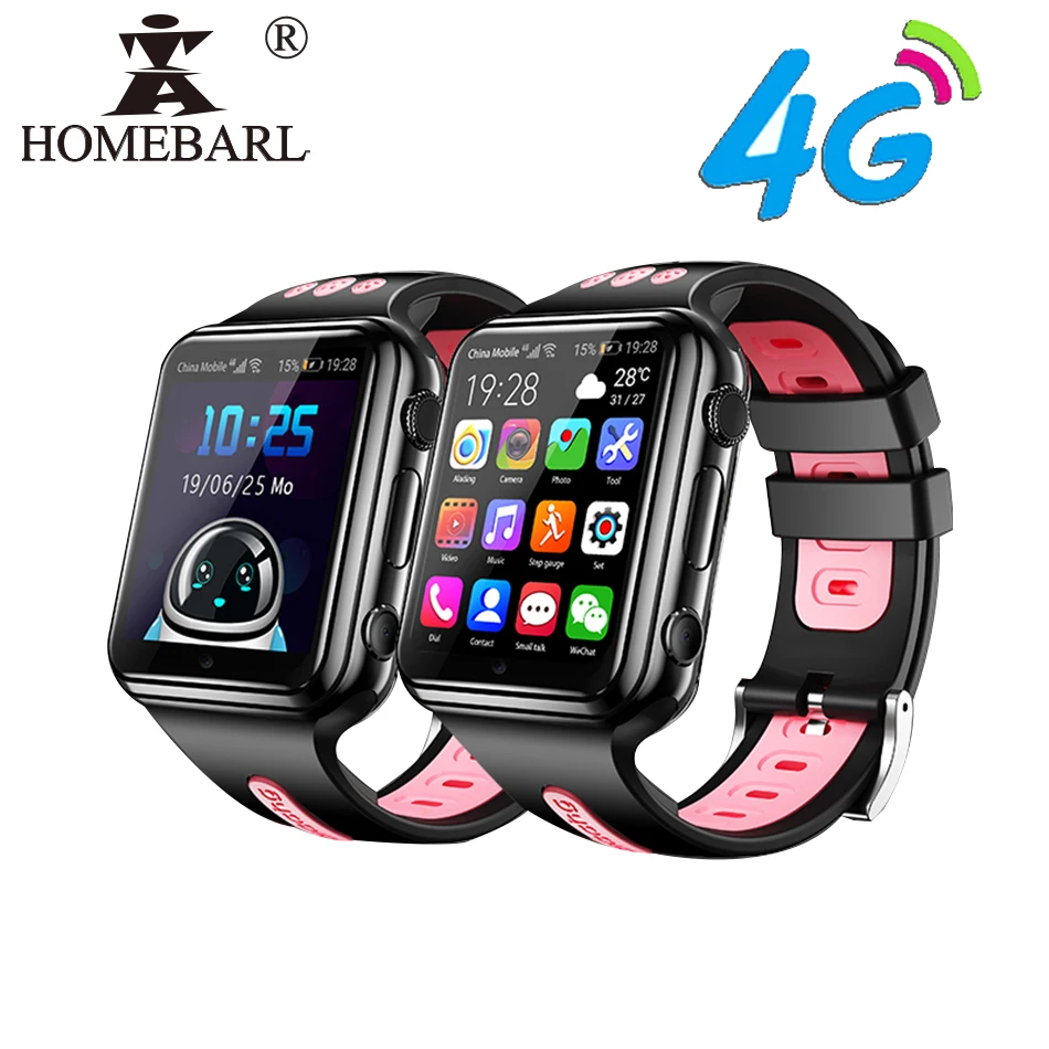 W5 4G Video Call Smart Watch Phone 2/4 Core CPU GPS WIFI Student Children App Install Bluetooth Camera Android Safe Smartwatch
