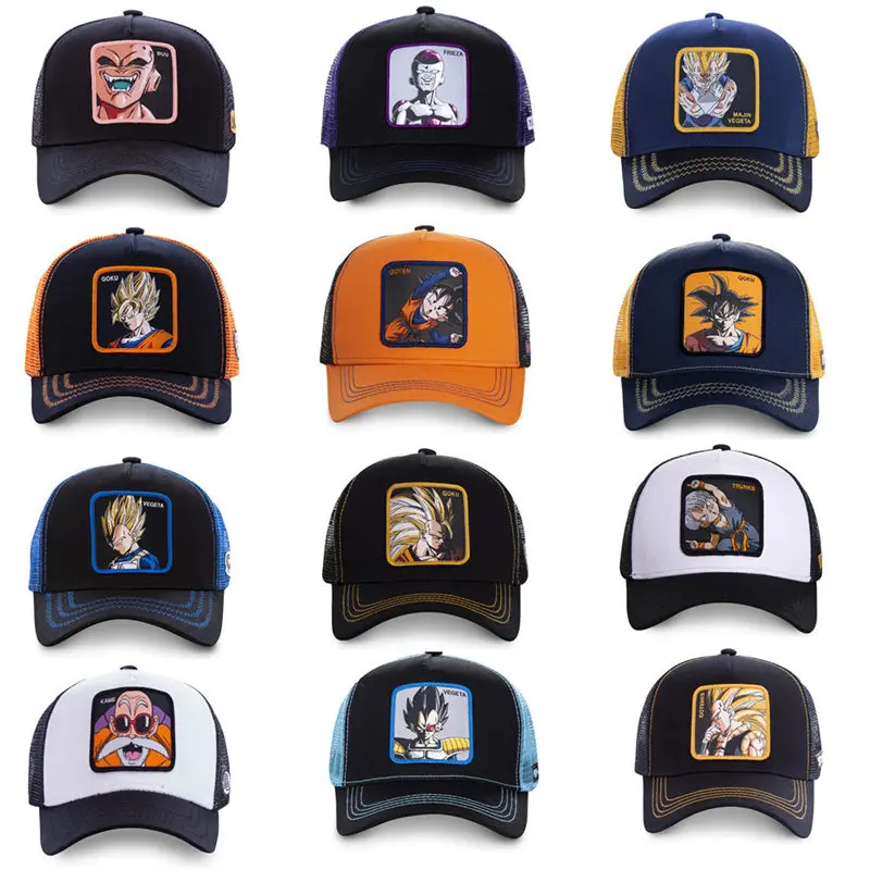 Бейсбольная кепка DRAGON BALL, хлопковая бейсболка для мужчин и женщин, хип-хоп, папа, сетчатая кепка, дальнобойщик, Прямая поставка