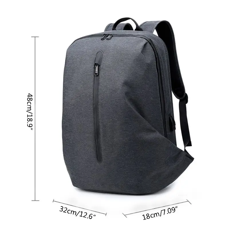 Premium New Anti-theft Men USB Charging Port Waterproof Backpack Laptop Notebook Travel School Bag College Bookbag