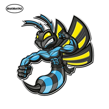 

HotMeiNi Car Styling Car Sticker Blue Hornet Wasp Vinyl Stickers Bike Helmet Motorbike Laptop Decal Waterproof 13cm x 11cm
