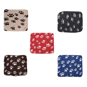 

5PCS Pet Blanket Footprint Soft Two Faced Sleep Mat Warm Blanket Winter Blanket Pet Supplies for Puppy Cat Dog
