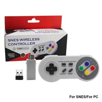 

SNES 2.4G wireless controller SNES Classic Super host 2.4G mini game handle Supportting NES/SNES/Wii/pc with Bluetooth adapter