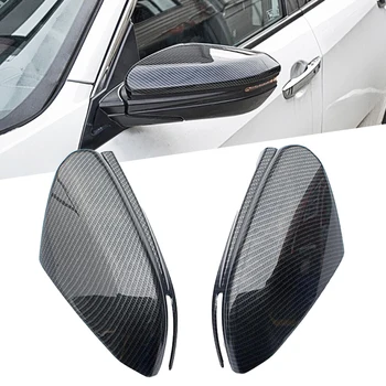 

For Honda For Civic 2016 2017 2018 Replacement Carbon Fiber Style ABS Rear View Side Door Mirror Wing Cover Rearview Caps