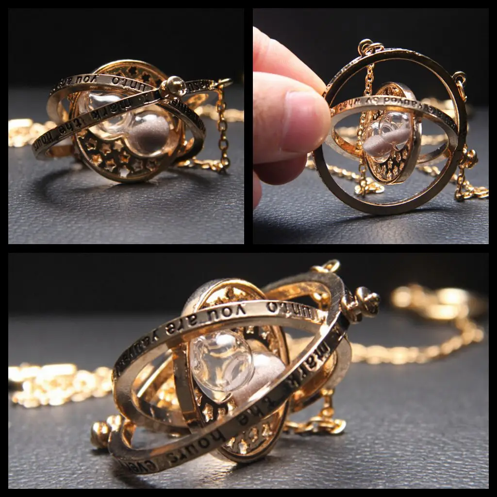Hp Potter Movie Time Turner ожерелье с песочными часами шесть фаланги волшебная палочка
