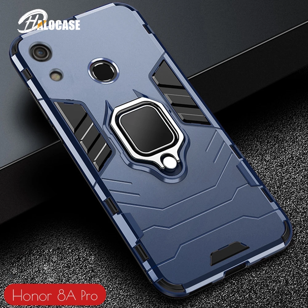 Чехол для Honor 8A армированный чехол из поликарбоната металлический кольцевой