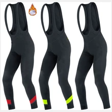 Высококачественная Мужская зимняя флисовая профессиональная командная спортивная одежда для гонок, велоспорта, Pantalones largos, велосипедный длинный комбинезон, гелевая подкладка, одежда