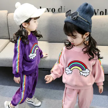 

Baby Girls Clothes Children Clothing Sets Spring Autumn Sport Baby Girls Long Sleeve Tops+Pants 2pcs Clothing Set 1-4Years old