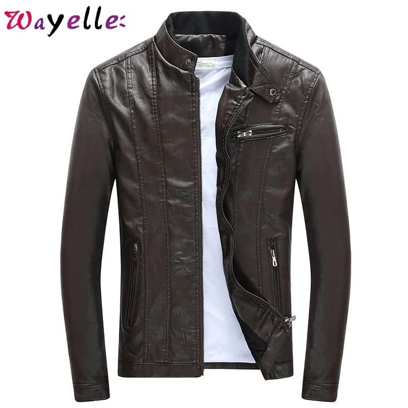 Осенне-зимняя мужская куртка из искусственной кожи, мужские классические мотоциклетные байкерские кожаные куртки, мужские утепленные Флисовые Куртки из искусственной кожи, пальто для мужчин