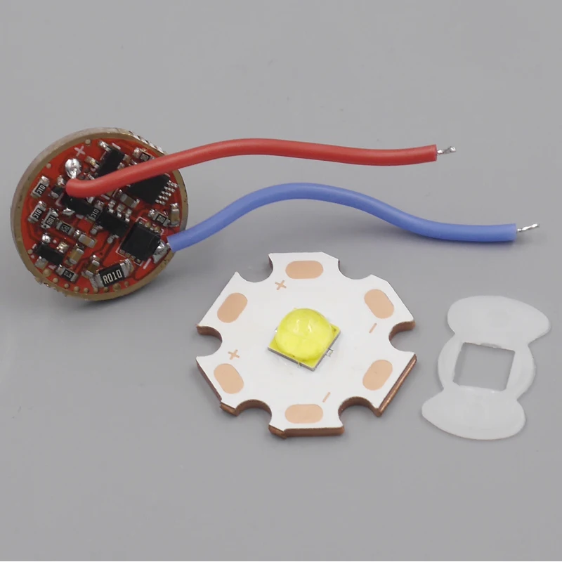 Драйвер фонарика 1-cell 5A 5000mA Универсальный Постоянный ток XHP50 XHP50.2 SST40.2 led 17 мм электрическая монтажная плата