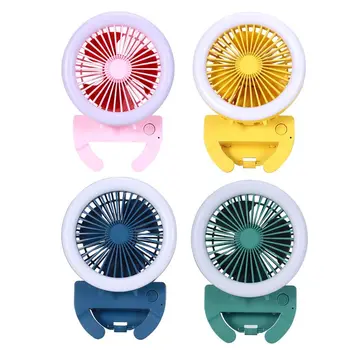 

Mini Portable Folding Fan Selfie Beauty Fill Light Fan Cooler Mobile Phone Clip with 3 Modes Speed Adjustable for Home Office