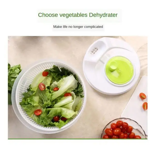 5L Salad Spinner Vegetable Dehydrator Washer Dryer Hand-Held Multi-Use