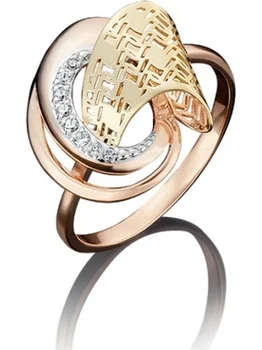 

Yuz platinum ring with cubic zirconia from combined gold