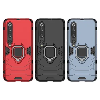 

50pcs Magnet Suction Armor Hard Case Kickstand Cover Shockproof Holder Stand For Xiaomi Mi Note 10 Pro 9 SE CC9 CC9E 9T 8 Lite