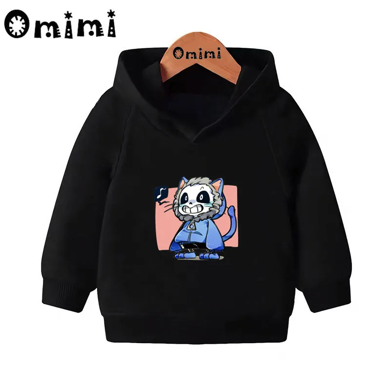 Толстовки с героями мультфильмов «Dabbing Undertale Sans»; детские толстовки с капюшоном; крутой пуловер для малышей; топы для девочек и мальчиков; осенняя одежда; KMT3053