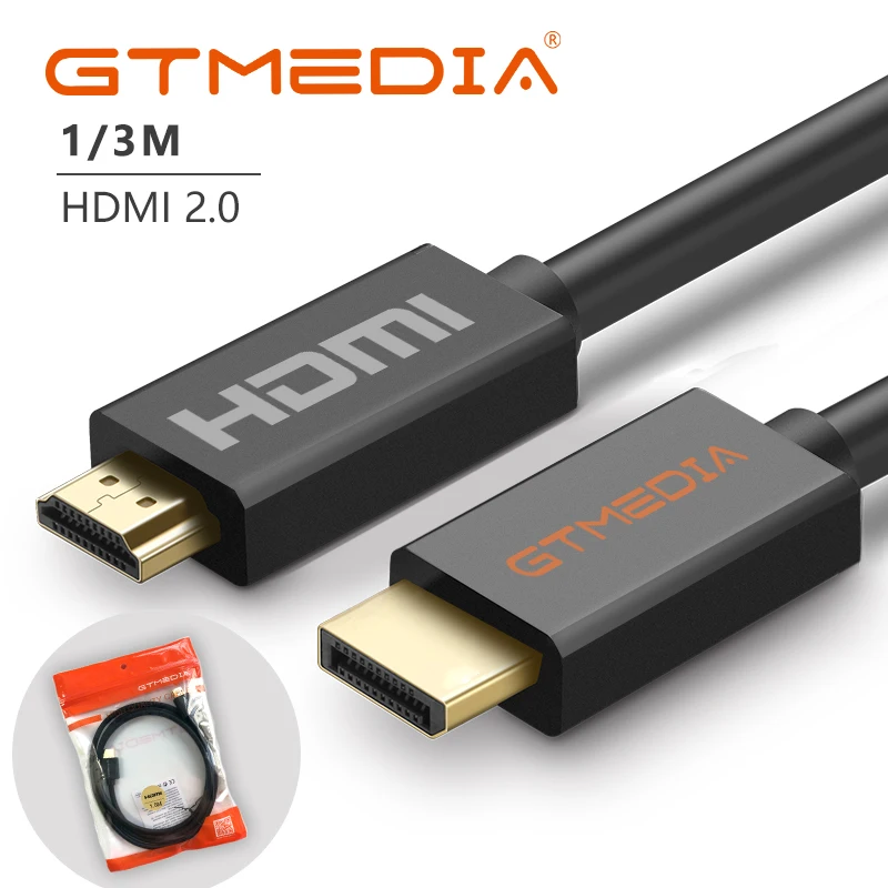 GTMEDIA HDMI кабель HDMI к HDMI кабель 4K HDMI 2,0 3D кабель для сплиттера переключатель ТВ ЖК-проектор для ноутбука компьютерный кабель ТВ коробка