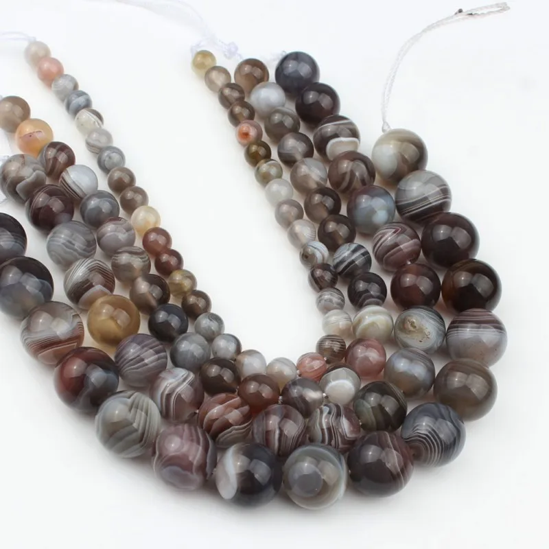 Natural Botswana Agate Beads Grade AAA - Round Gemstone Loose Beads 4/6/8/10/12mm