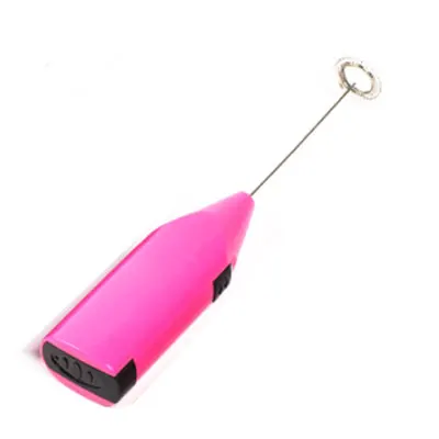 Pink Мини ручной Электрический взбиватель яиц Электрический кофе мешалка кухонный гаджет молочный пузырь 5 батарей - Цвет: Pink
