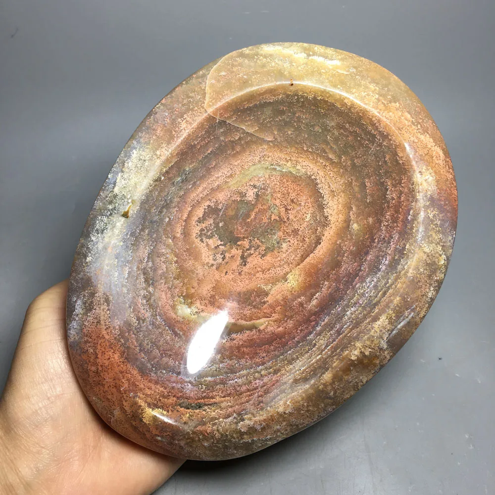 1264g High quality Natural crystal healing fengshui Home decoration polishing Ocean jasper ashtray