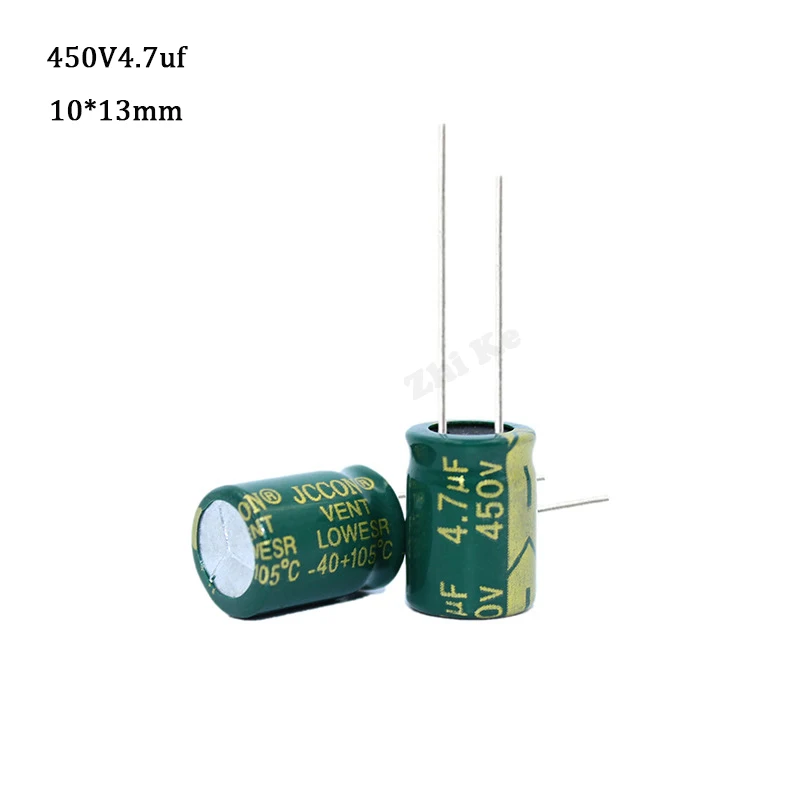 10PCS Electrolytic capacitor 450V4.7uF 10*13mm aluminum electrolytic capacitor 4.7uf 450v Switching power supply capacitor