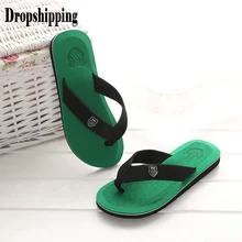 Summer Men Flip Flops High Quality Beach Sandals Non-slide Male Slippers Anti-slip Casual Shoes zapatos hombre 40-44#ZD