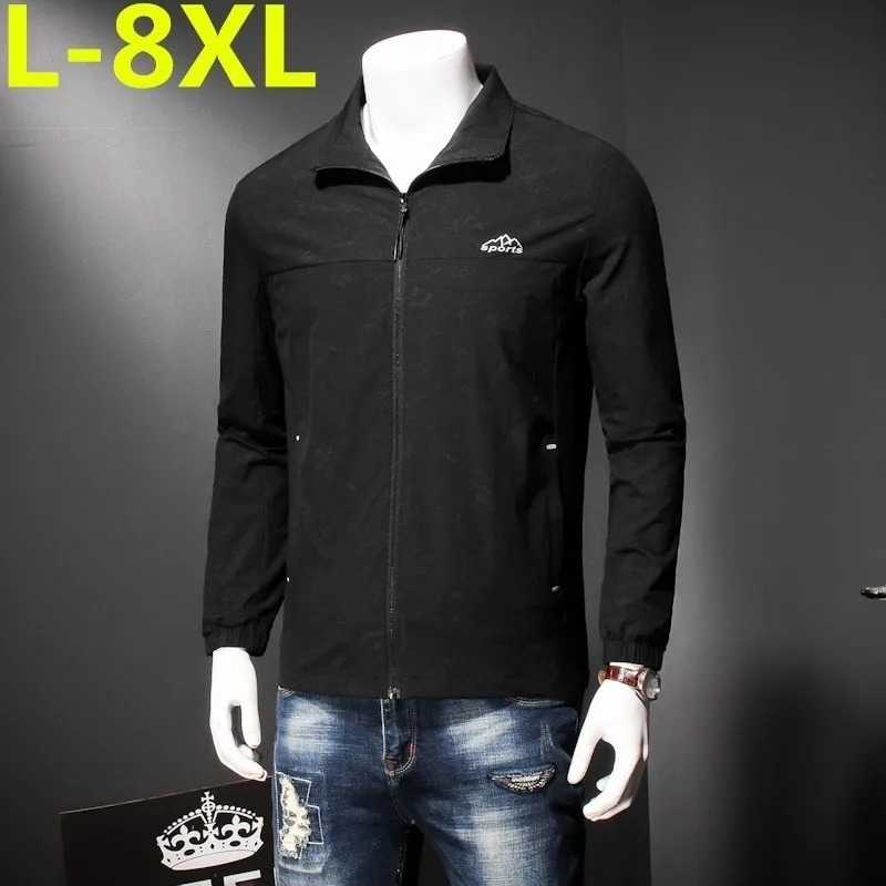 Высокого качества размера плюс 8XL 7X мужские куртки для мужчин Новая повседневная