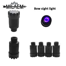 

Archery Adjustable LED Sight Light Fiber Optic Thread 3-Level Universal for 3/8-32 Compound Bow Hunting Shooting Accessories