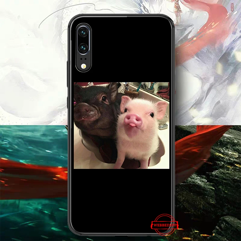 1 Забавный силиконовый чехол со Свинкой из мультфильма для huawei P8 Lite P9 Mimi P10 P20 Pro P Smart P30 - Цвет: 1